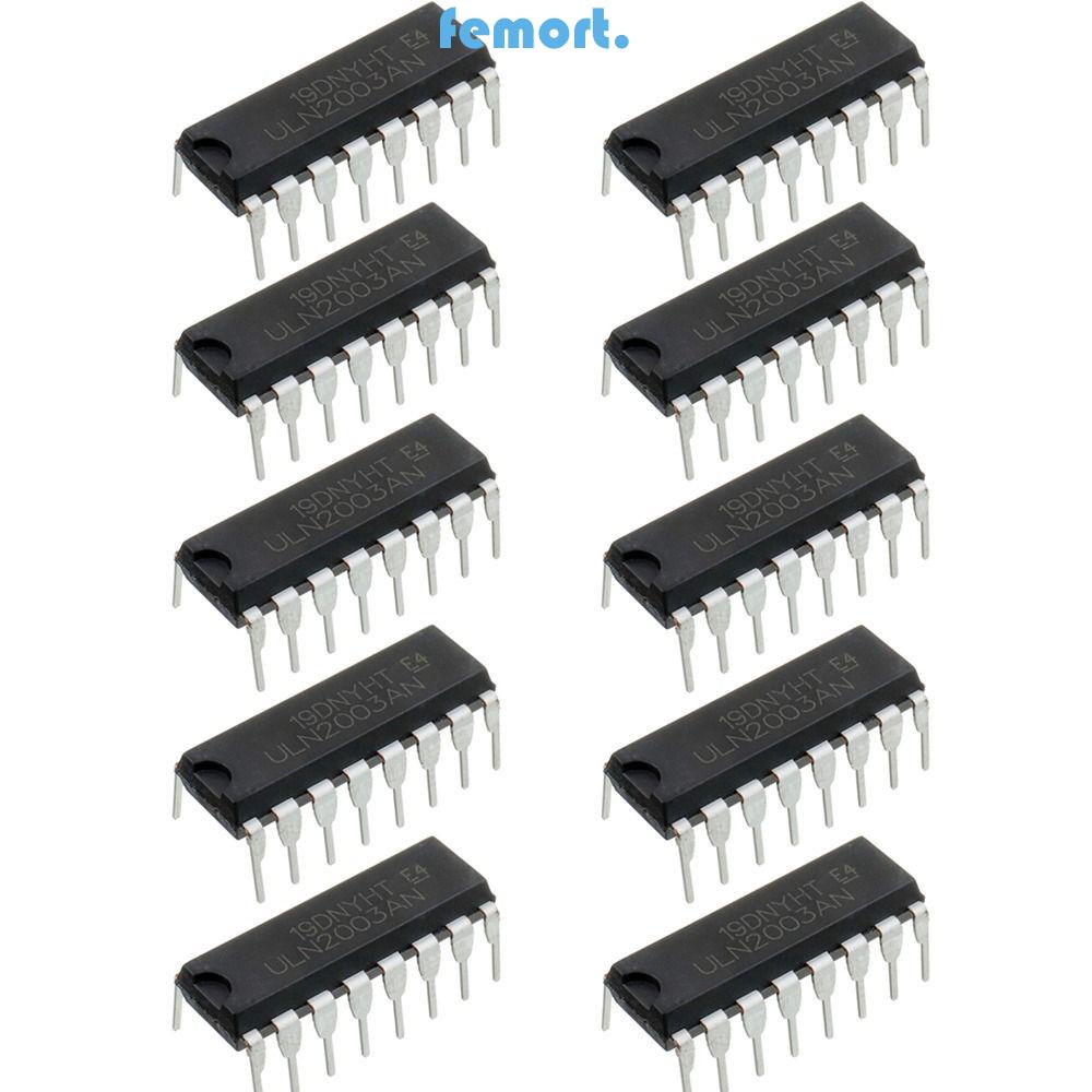 FEMORT 10 Pcs Compound Transistor Array ULN2003AN ULN2003 Driver IC