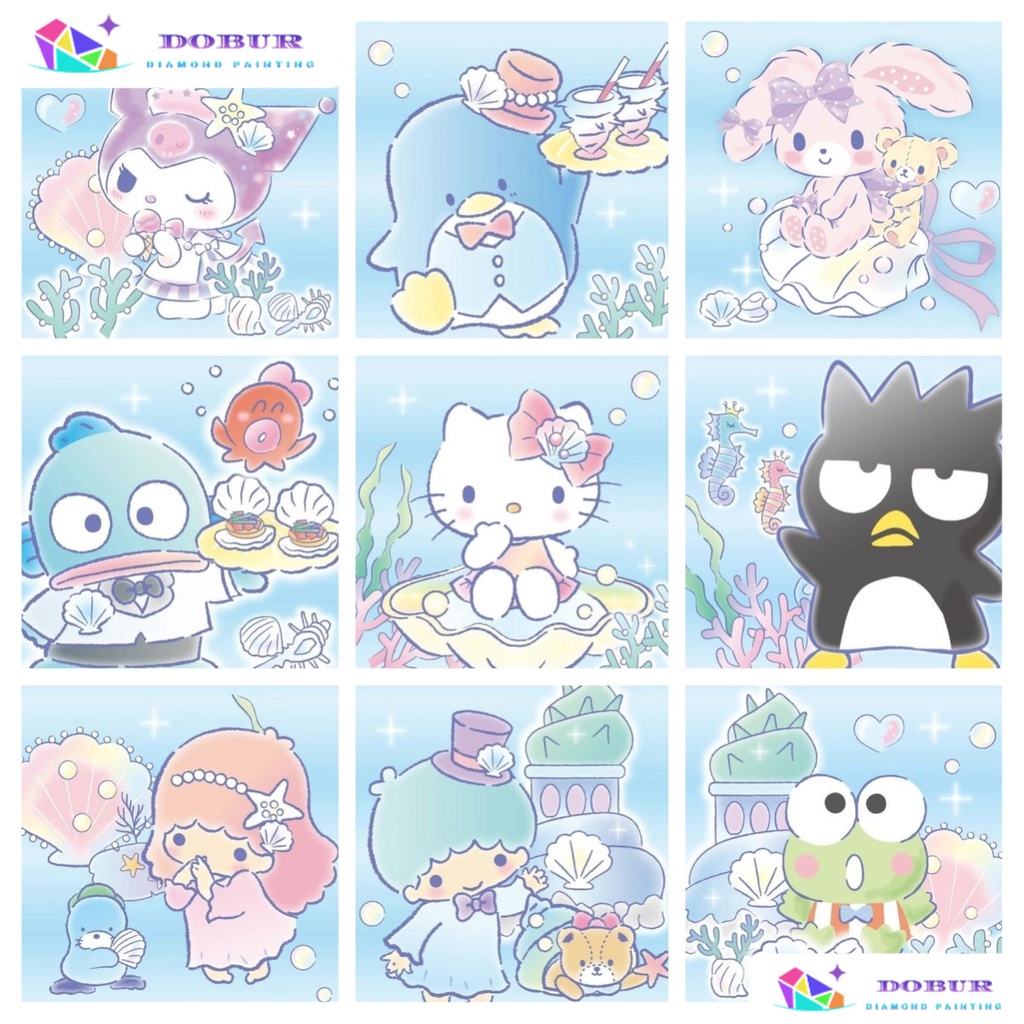 DOBUR Diamond Painting Set Round Square Cute Cartoon Sanrio Hello