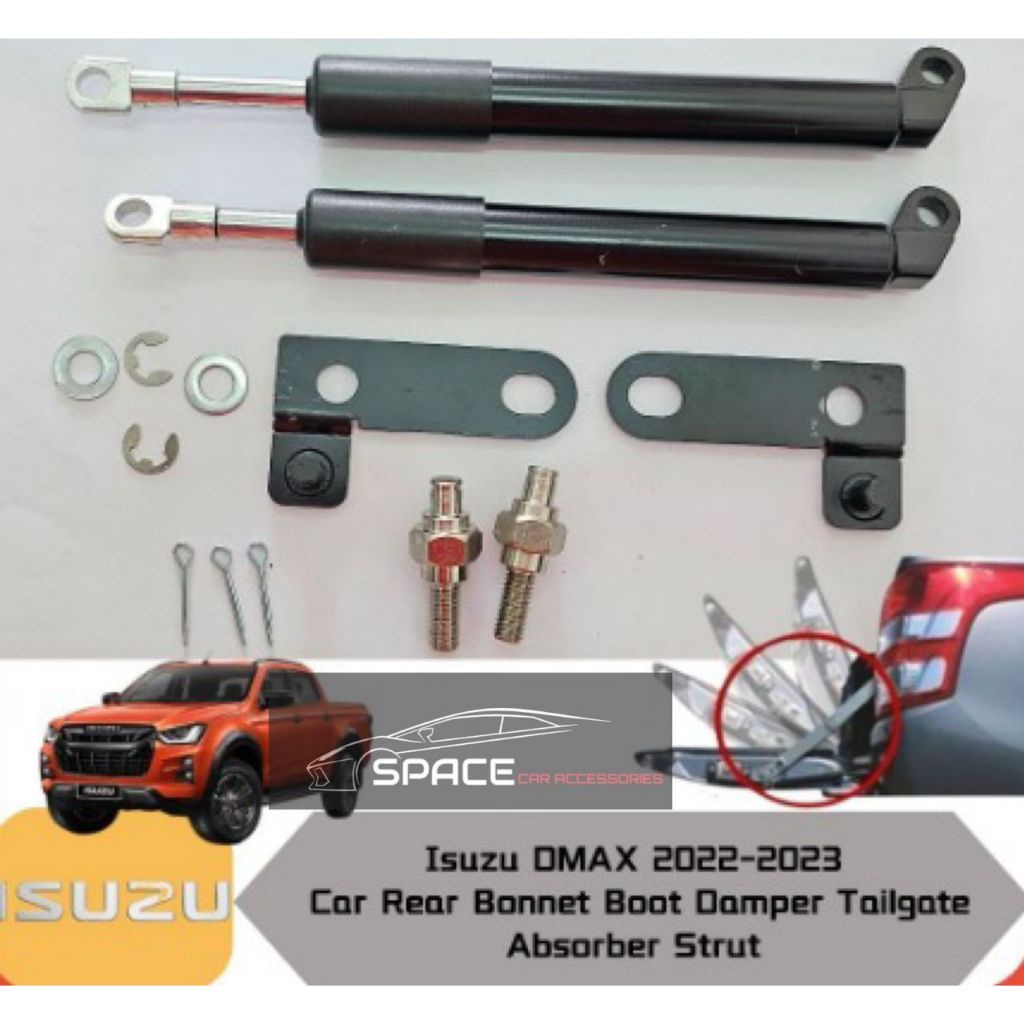 Isuzu DMAX 2022 2023 Car Rear Bonnet Boot Damper Tailgate Absorber