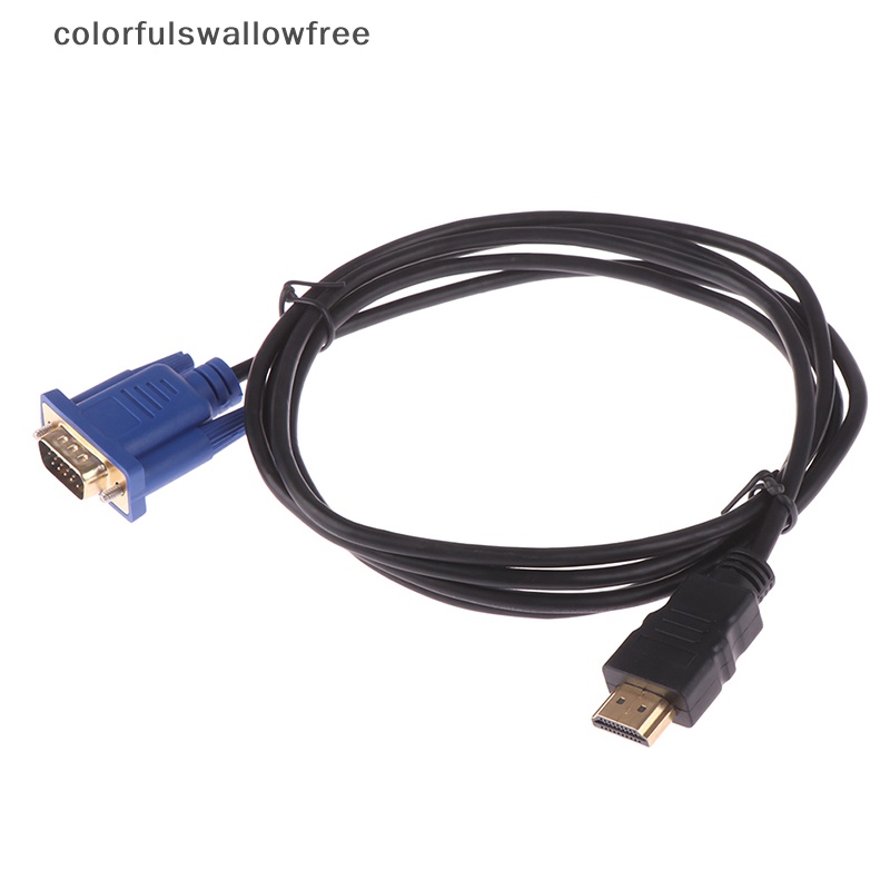 Colorfulswallowfree 6FT Hdmi Gold Male To Vga Hd 15 Male 15pin Adapter