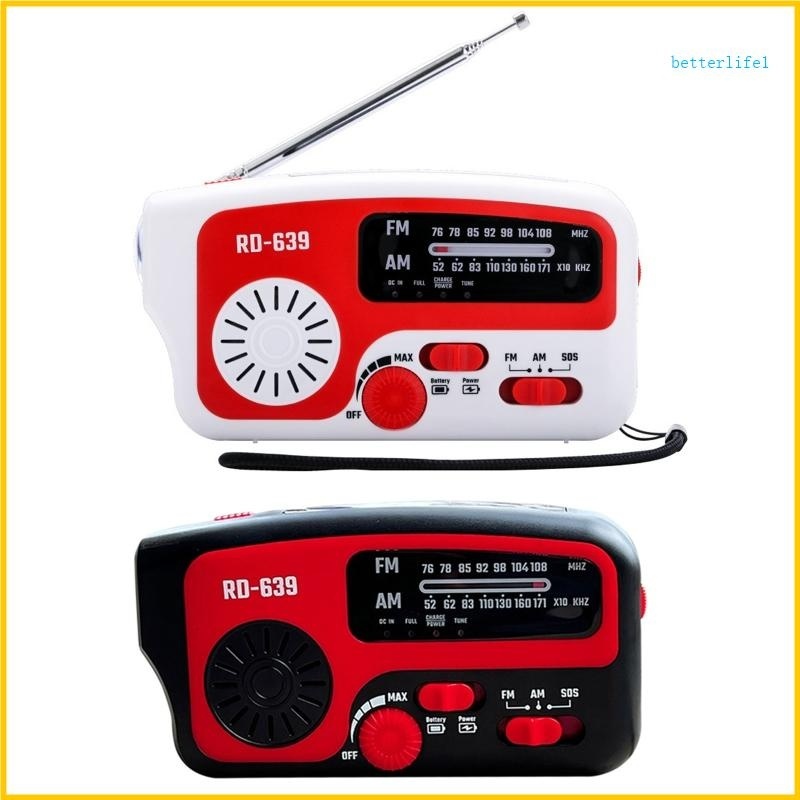 Btm Fm Am Emergency Radio Mah Weather Radio With Hand Crank Solar