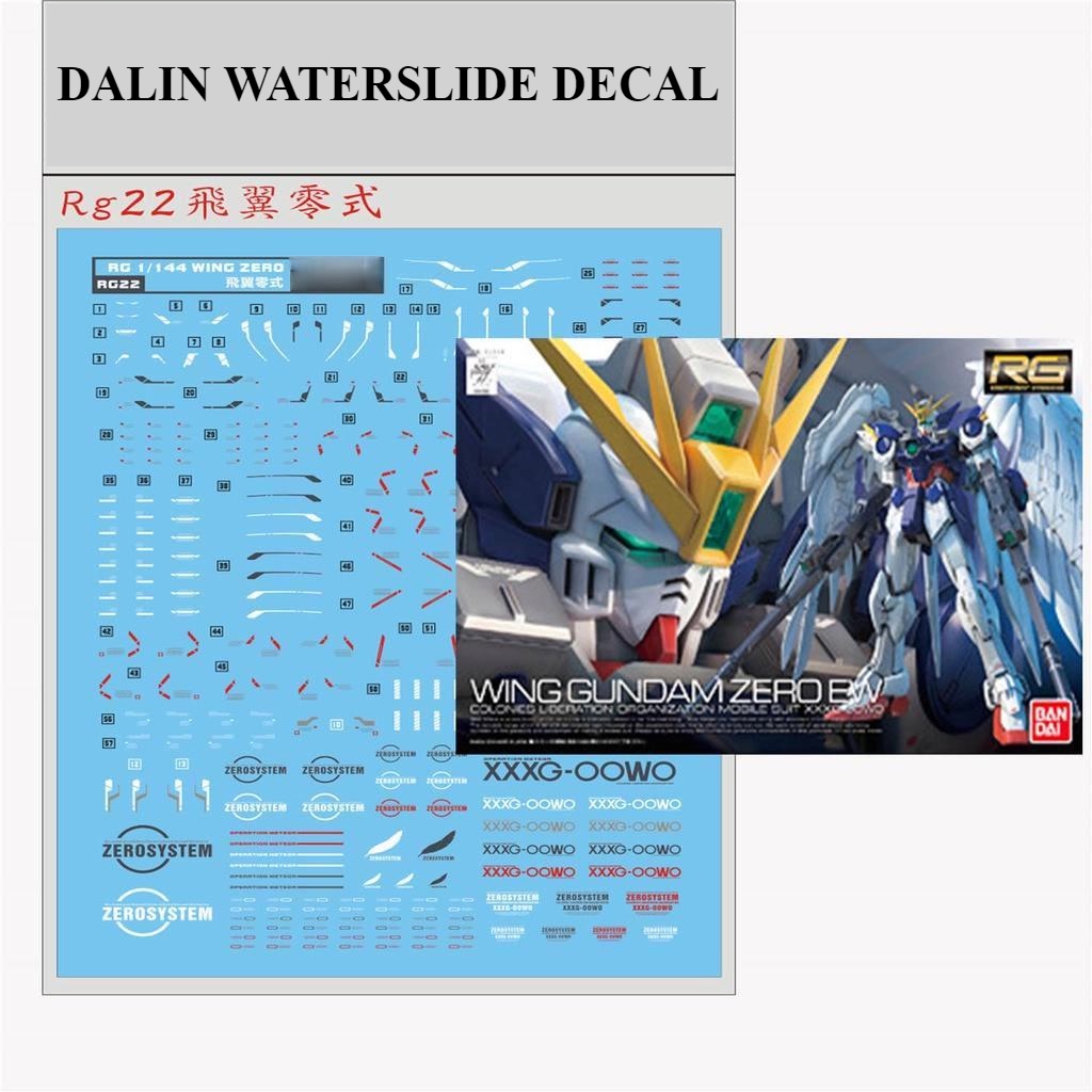 DALIN Waterslide Decal RG22 RG 1 144 Gundam Wing Zero EW Shopee