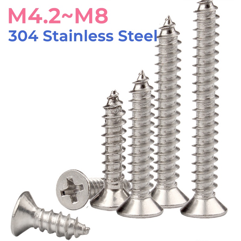 Stainless Steel Phillips Flat Countersunk Head Self Tapping Wood