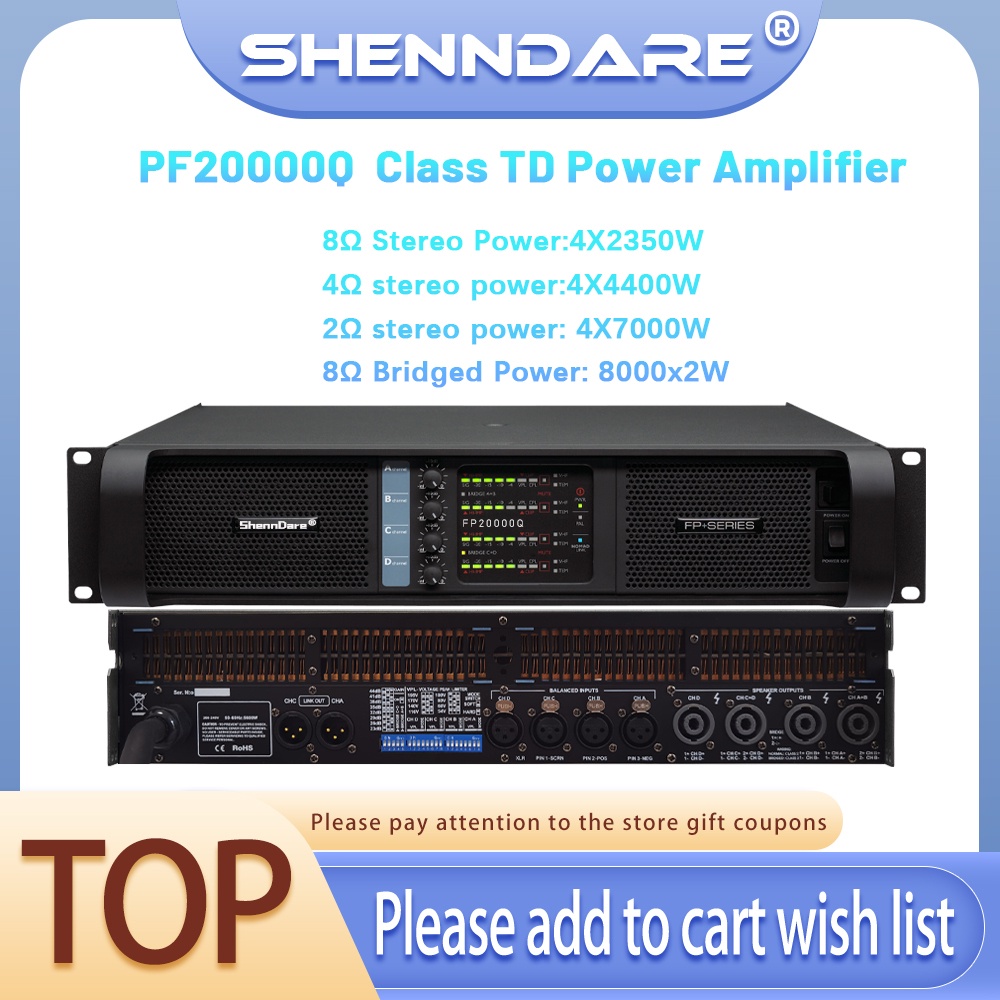 4 Channel 4x4400W 4ohm FP20000q Power Amplifier Line Array Sound System