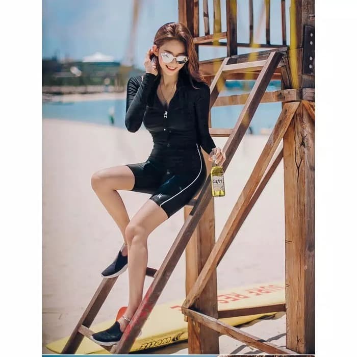 SAF KIKO Black Bikini Set Pcs Woman Premium Korean Swimwear