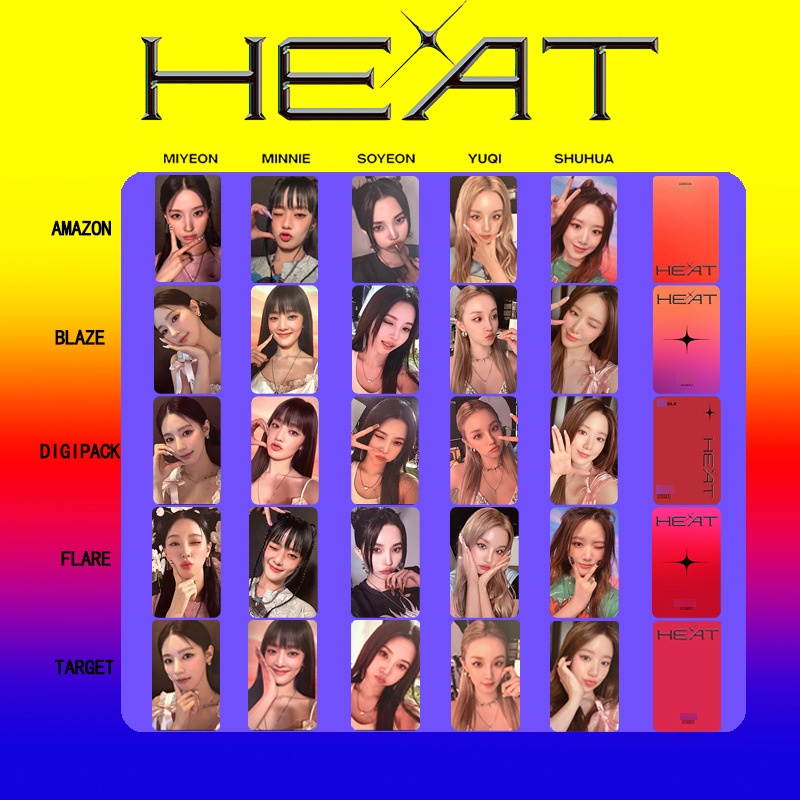 Pcs Set Gidle New Album Heat Photocards Lomo Cards Minnie Shuhua Yuqi