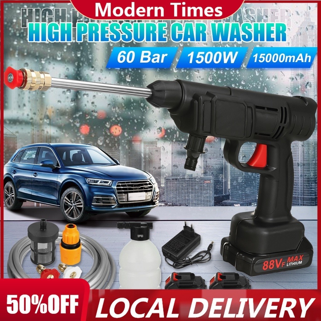 High Pressure Cordless Washer Spray Guns Water Cleaner Rechargeable Car