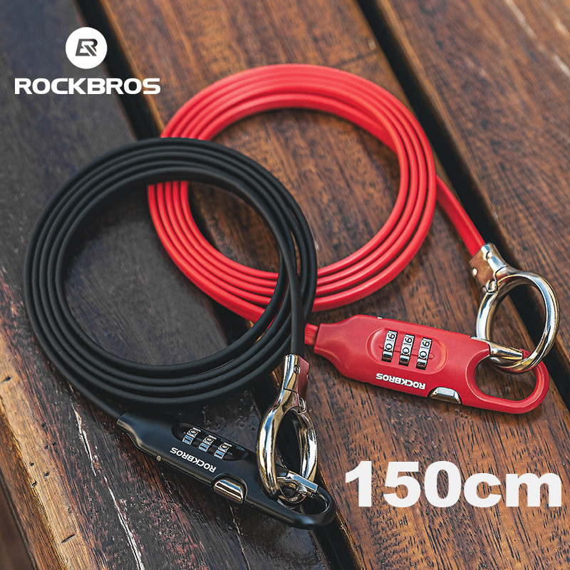 Rockbros Bicycle Cable Lock Portable Password Steel Cable Motorcycle