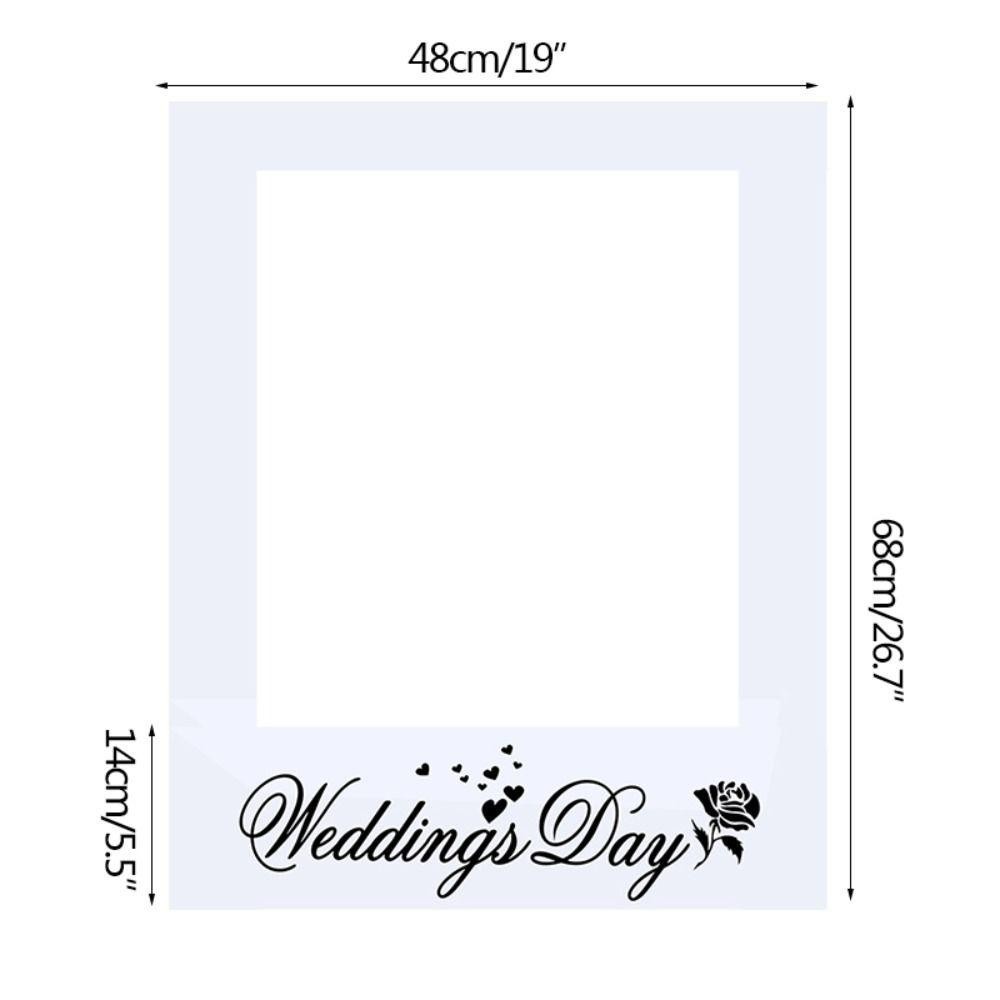 EXPEN Just Married Photo Booth Frame Props Romantic Funny Team Bride