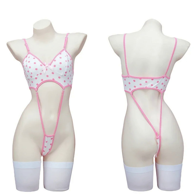 Anime Japanese Girl Kawaii Cute Wave Point Lingerie Bodysuit Cosplay