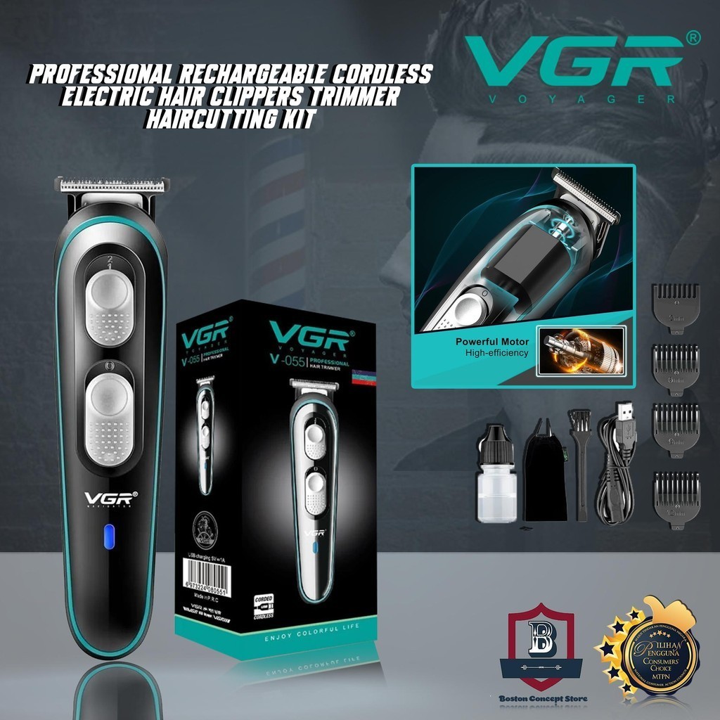 Vgr V Zero Adjustable Professional Rechargeable Hair Trimmer Metal