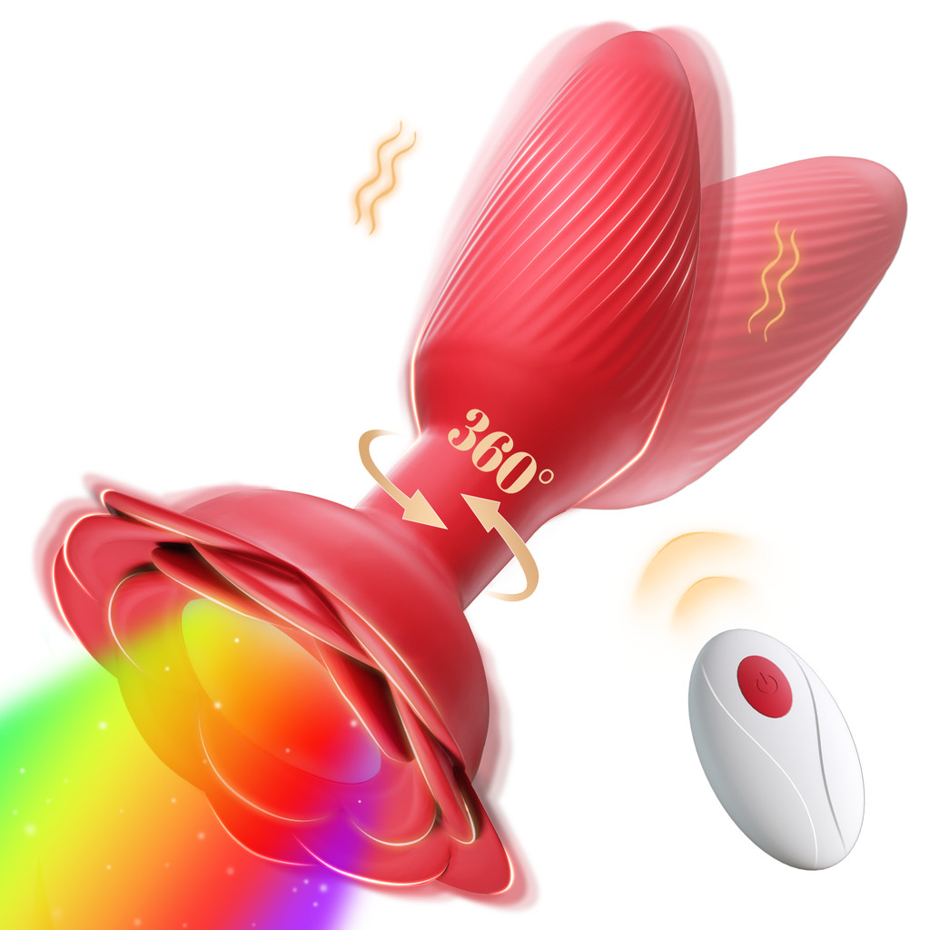 360 Rotation Vibrating Butt Plug Prostate Massager Remote Control Anal Vibrator Anal Plug With
