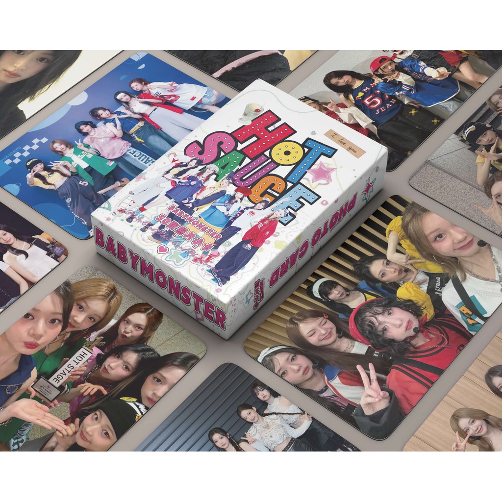 30 55pcs BABYMONSTER HOT SAUCE Holographic Lomo Cards Hello Monsters
