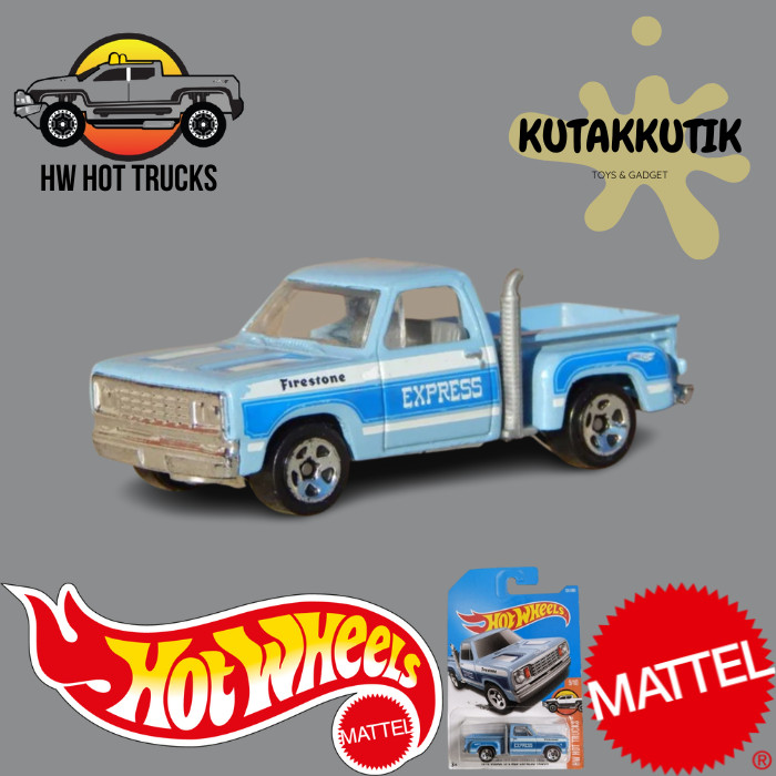 Hot Wheels Car Pickup Truck 1978 Dodge LIL Red Express Truck Light Blue