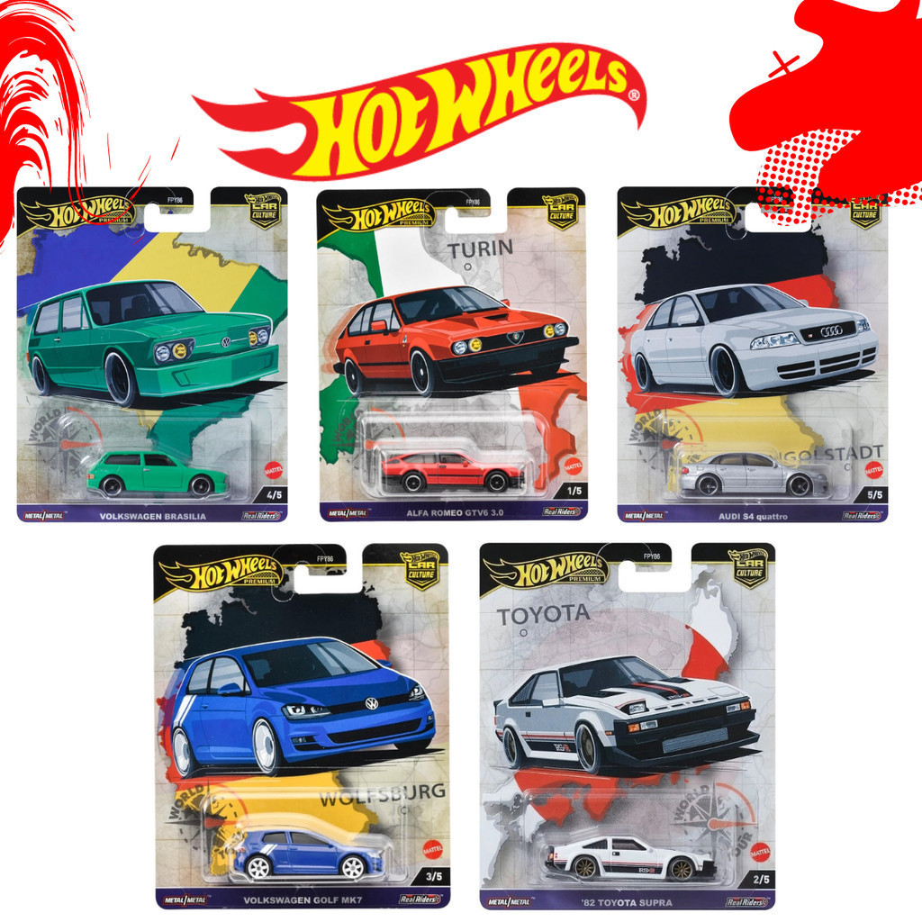 Hot Wheels Premium Car Culture World Tour Set 5pcs VW Audi Supra Alfa Shopee Singapore