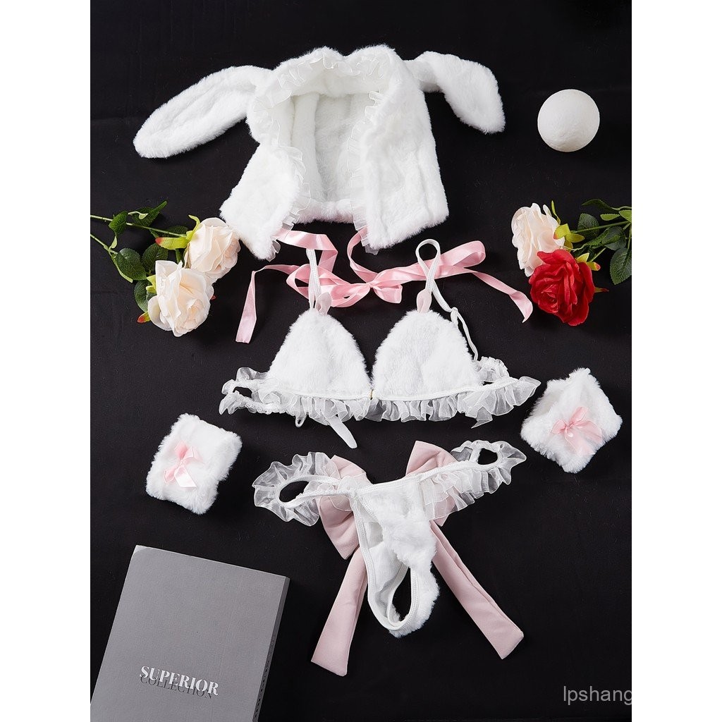 Fluffy And Cute Rabbit Role Playing Costume Three Point Sexy Lingerie