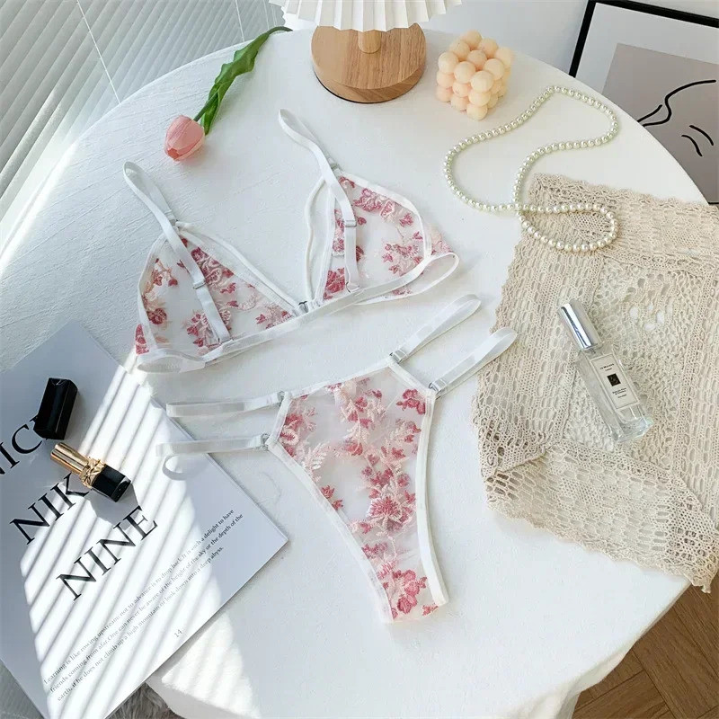New Sexy Lace Lingerie Set Women S Underwear Transparent Bra Party Sets