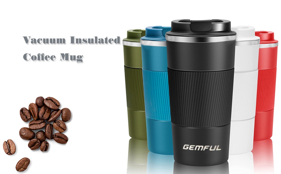 Gemful 500ml Tumbler Stainless Steel Vacuum Insulated Travel Mug Water