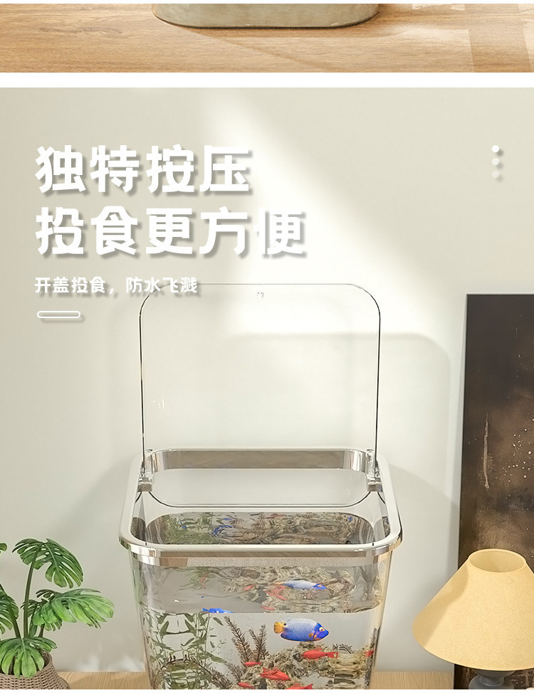 Light Luxury Transparent Fish Tank Plastic Nude Tank Desktop Living