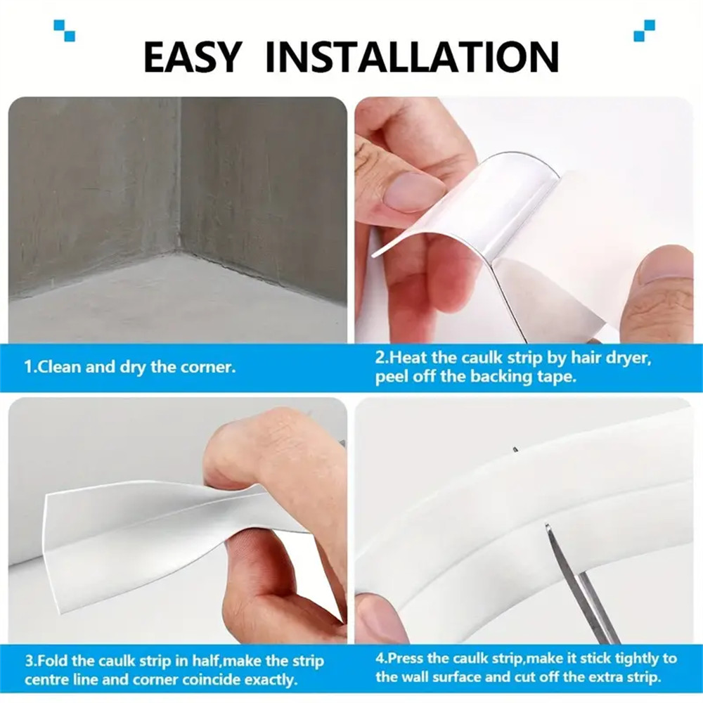 Midoli Roll Waterproof Mildew Proof Toilet Caulk Strip Self Adhesive