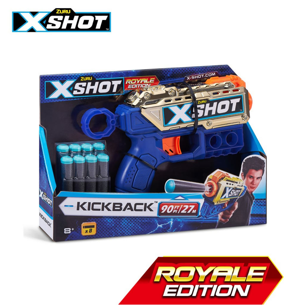 X Shot Excel Kickback Royale Edition Foam Dart Blaster Darts By