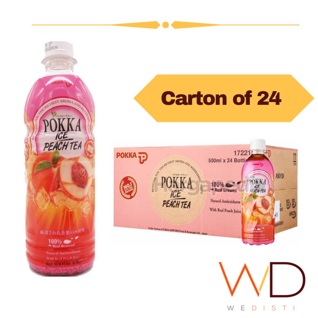 Pokka Ice Peach Tea 500ml X 24 Shopee Singapore