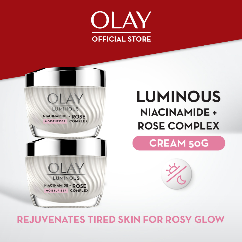 Bundle Of Olay Luminous Niacinamide Rose Complex Moisturiser G