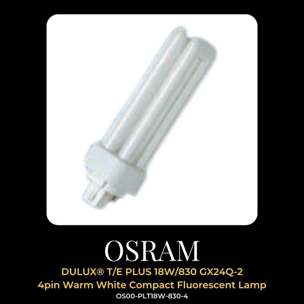 Osram Compact Fluorescent Lamp Dulux T E PLUS 18W 830 GX24Q 2 4pin Warm