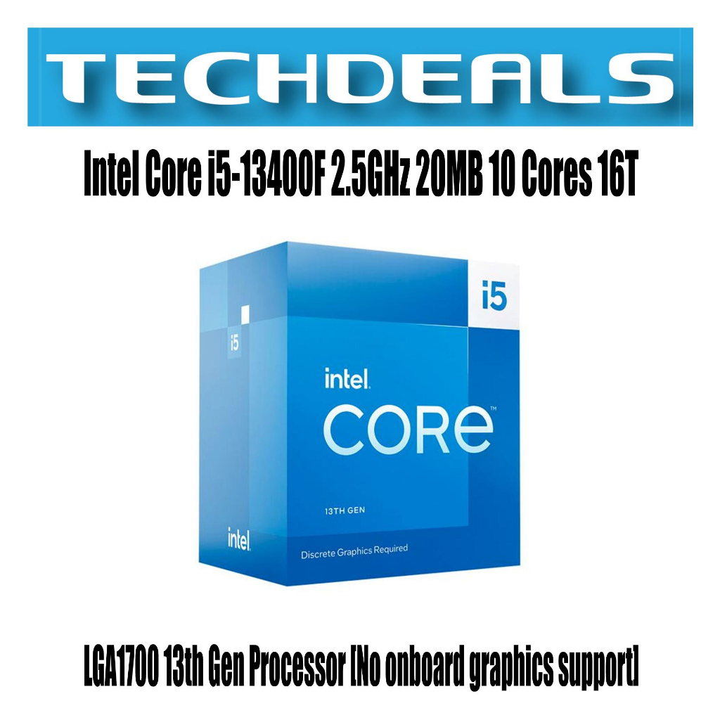 Intel Core I5 13400F 2 5GHz 20MB 10 Cores 16T LGA1700 13th Gen