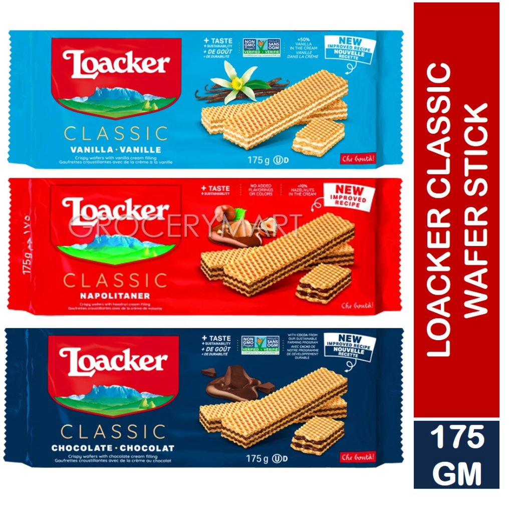 Loacker Classic Wafer Stick Chocolate Hazelnut Cremkakao Napolitaner