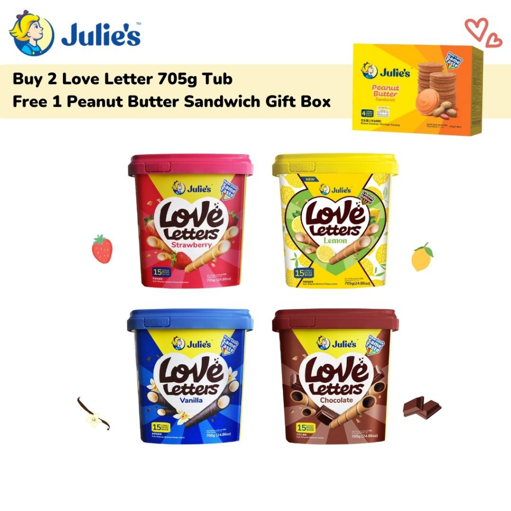 Julie S Love Letter Chocolate Strawberry Vanilla Lemon G