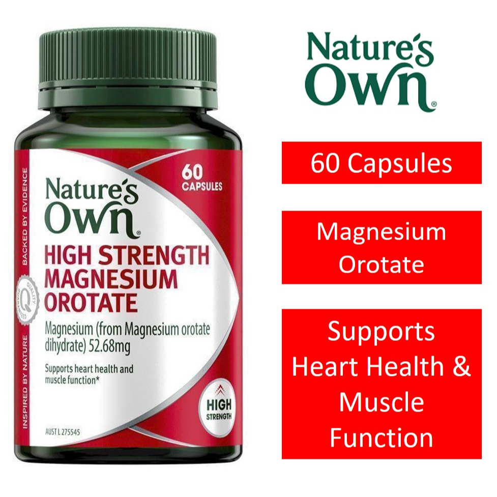 Nature S Own Magnesium Orotate For Muscle Health High Strength 60