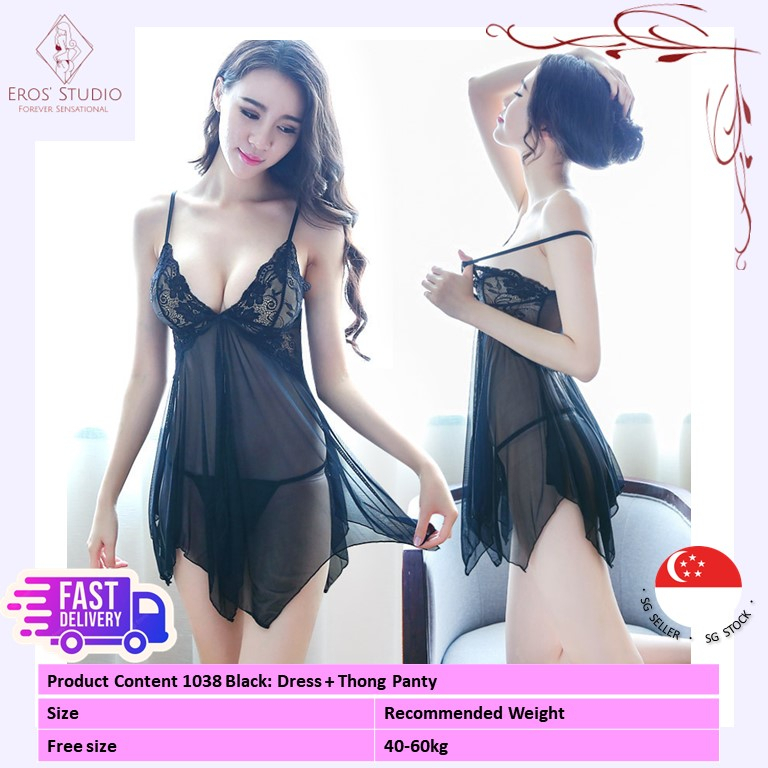 SG Eros Woman Sexy Lingerie Erotic Bodysuit Sleepwear Nightwear Lace