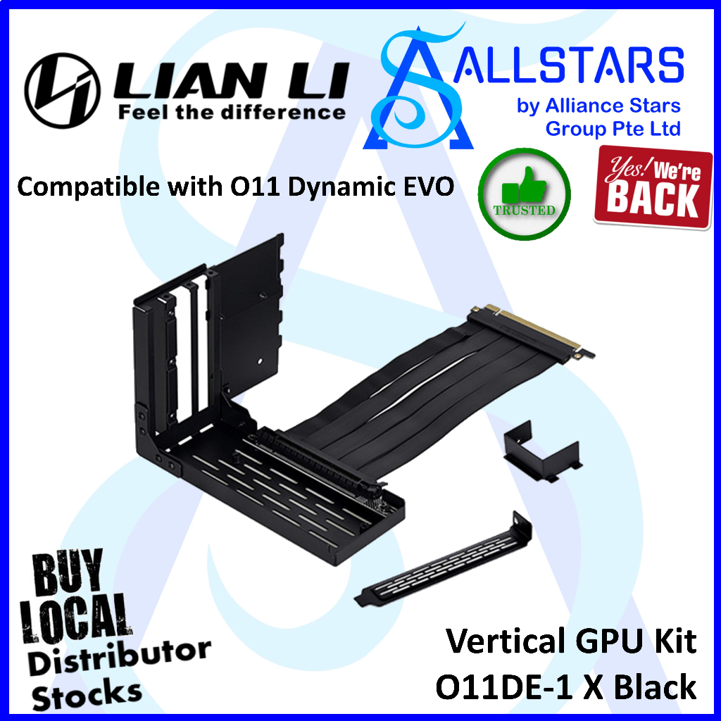 Lian Li O11 Mini PCIe 4 0 Vertical Bracket Kit Black O11D Mini