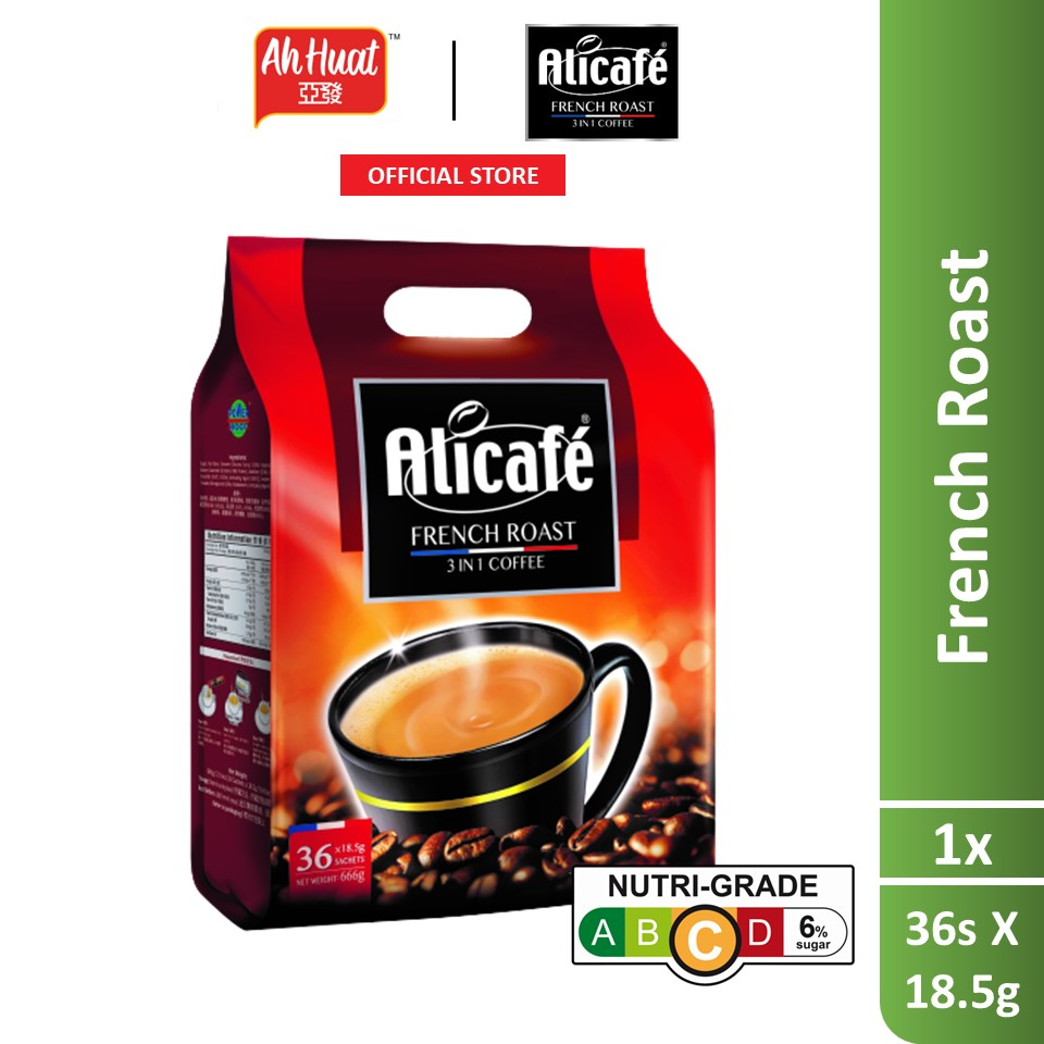 Alicafe French Roast 3 In 1 Coffee 18 5g X 36 Sachets Shopee Singapore