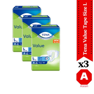 BUNDLE DEAL TENA VALUE TAPE ADULT DIAPER L 8 10 X 3 PACKS ASEAN OS