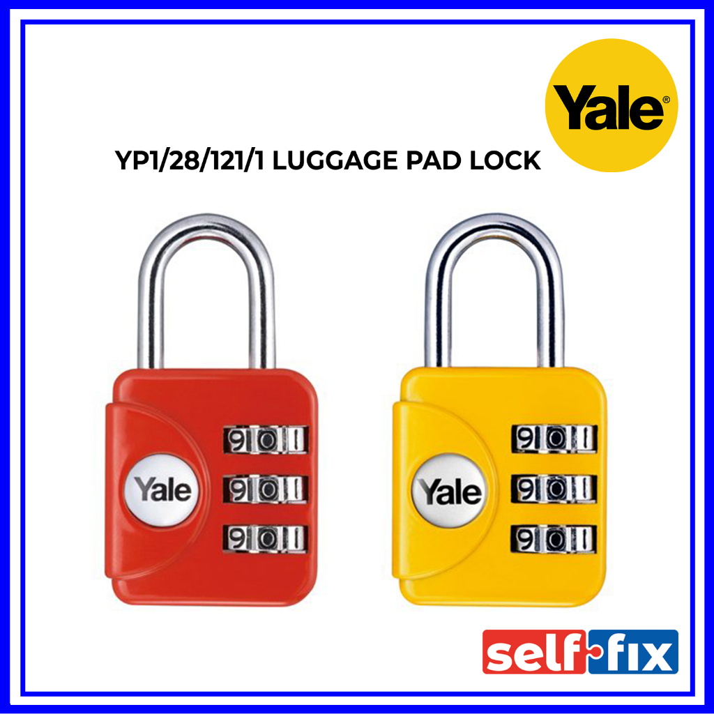 Yale Yp Luggage Padlock Red Yellow Shopee Singapore