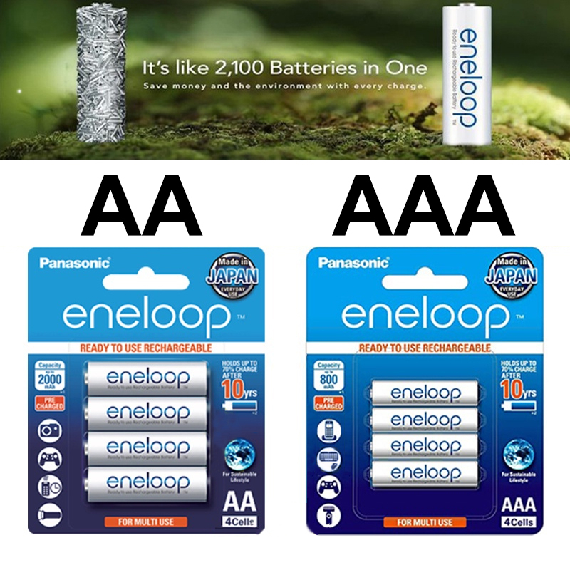 Panasonic Eneloop Rechargeable Battery AAA Or AA Battery 1 2V Ni MH