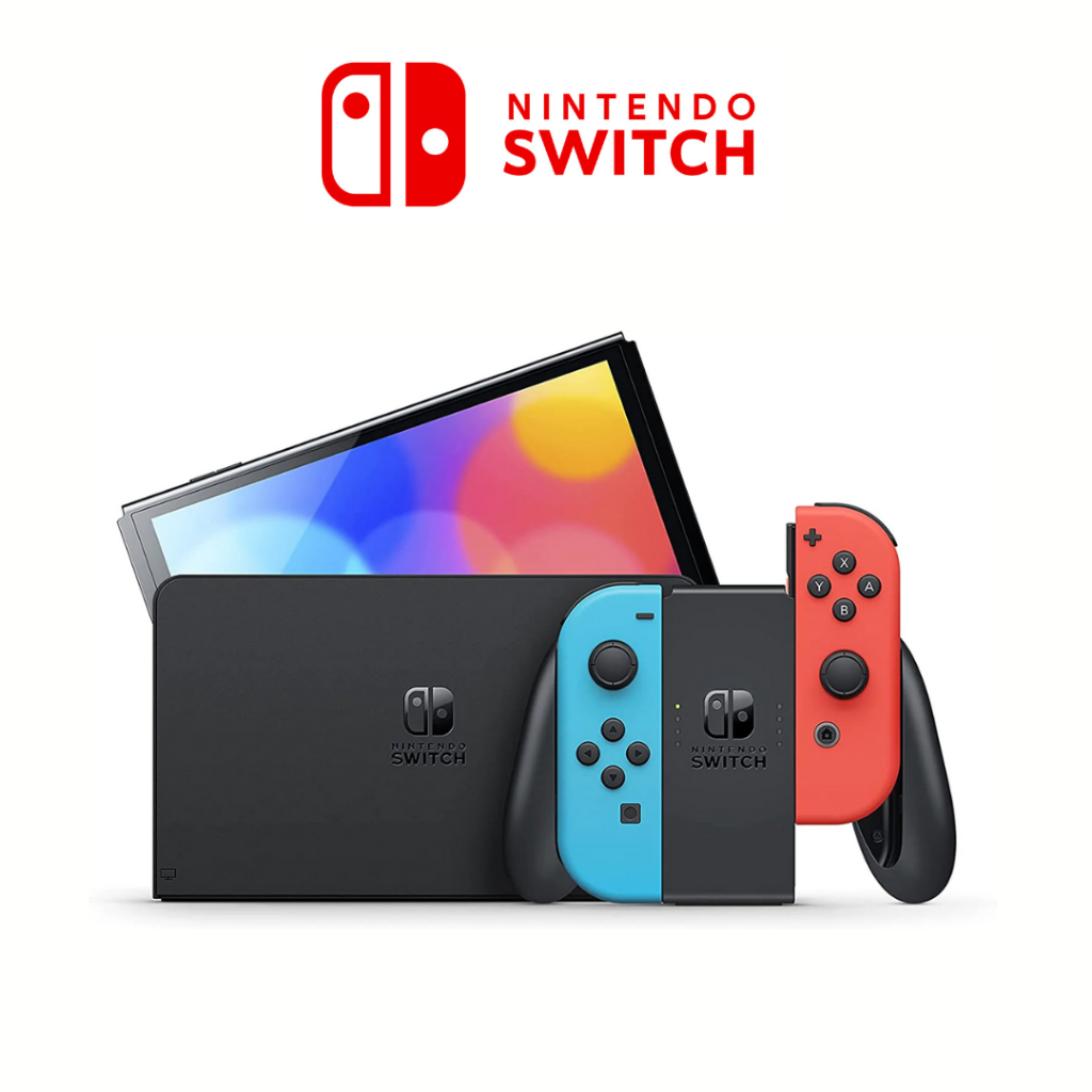 Nintendo Switch OLED Model Neon Blue Neon Red Shopee Singapore