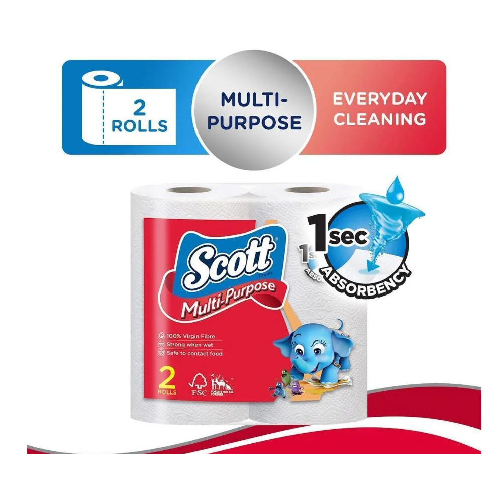 Scott Multi Purpose Kitchen Towels Rolls X Sheets Shopee Singapore