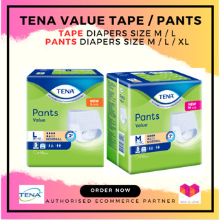 Free Shipping Tena Value Unisex Adult Diapers Tape Pants Series