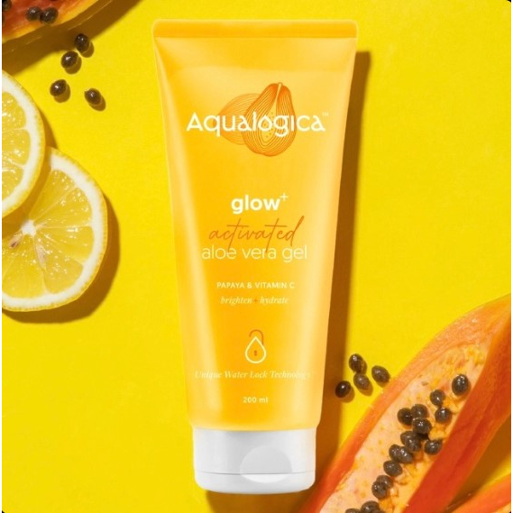 Aqualogica Glow Activated Aloe Vera Gel 200 Ml Nourished Skin Hair