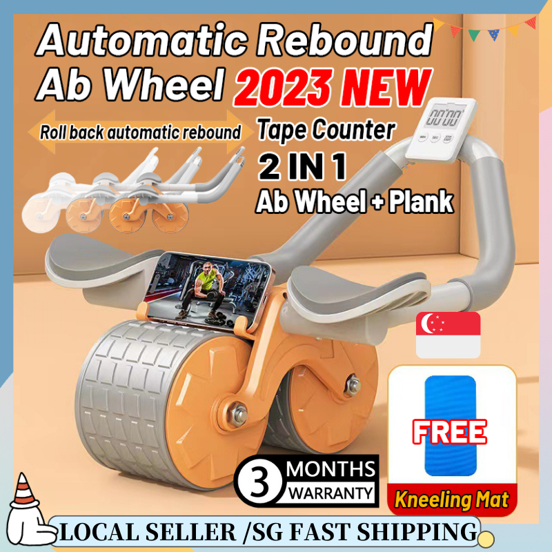 Sg Ready Stock Multi Functional Abs Roller Automatic Rebound Abdominal