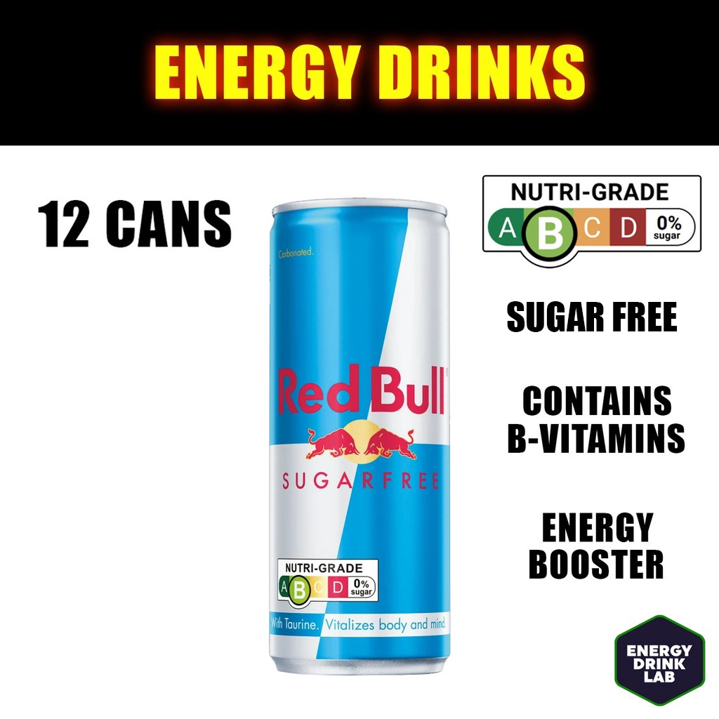 Red Bull Sugarfree Energy Drink 250ml X 12 Cans European Original