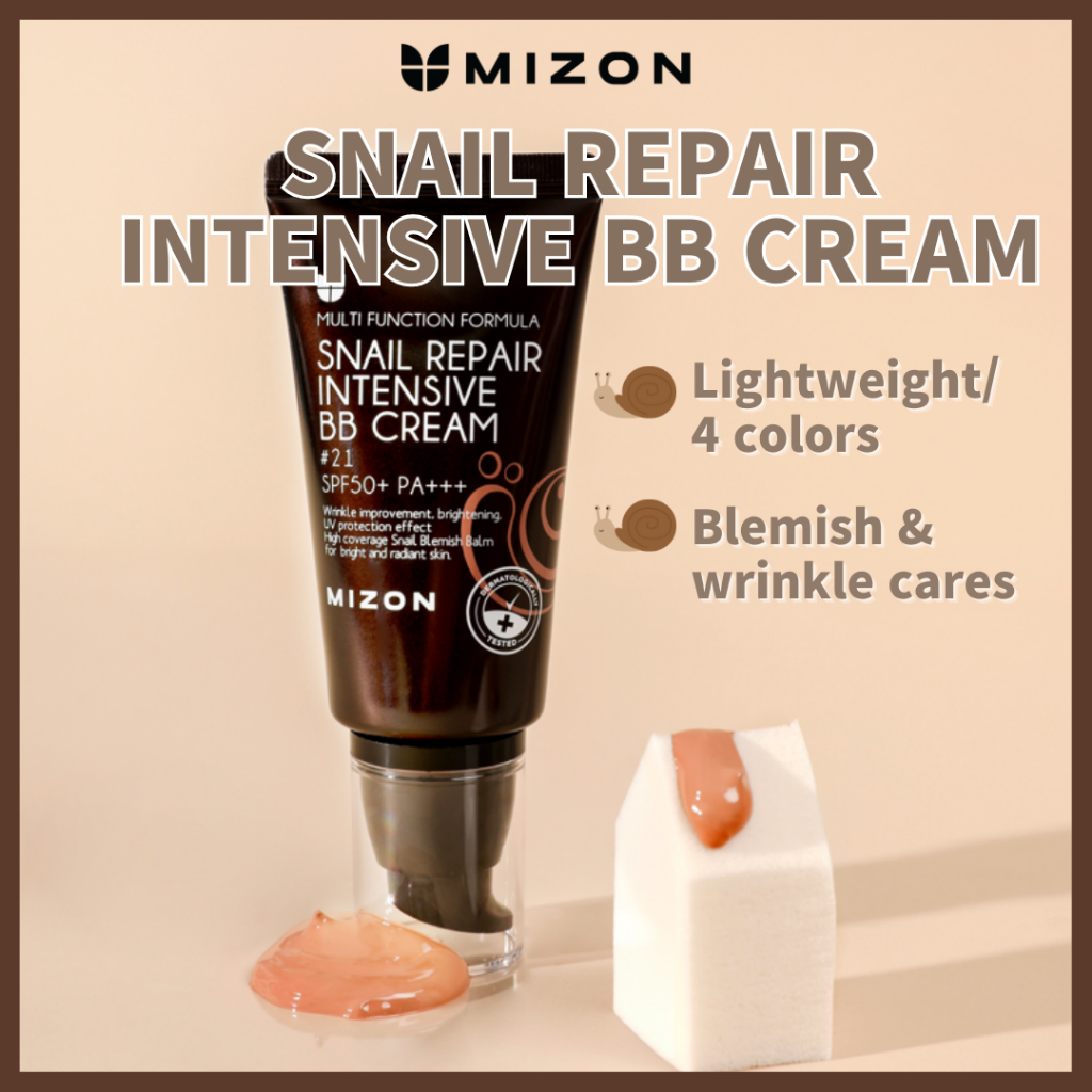 MIZON Snail Repair Intensive BB Cream SPF50 PA 50ml 4 Colors