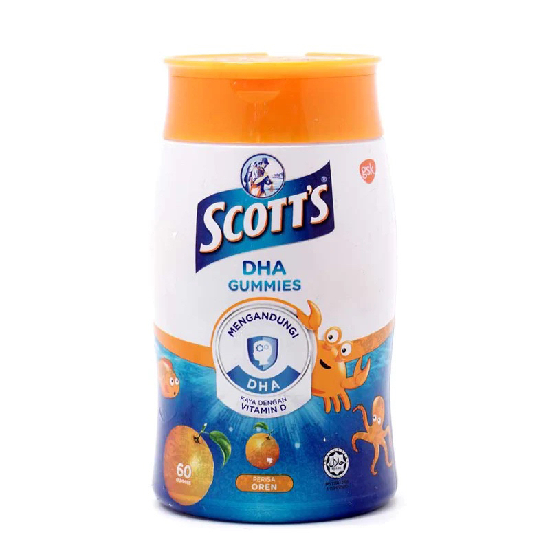 Ready Stock In SG SCOTTS DHA Gummies Emulsion Cod Liver Oil Vitamin