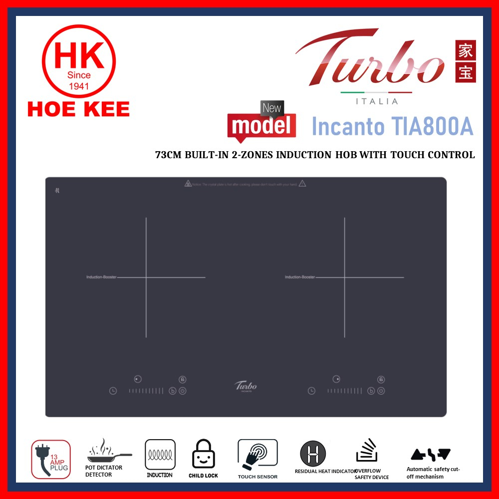 Turbo Tia A Cm Built In Zones Induction Hob With Touch Control