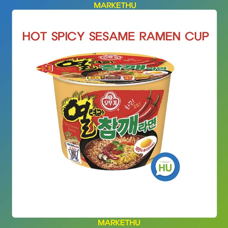 OTTOGI Hot Spicy Sesame Ramen Big Cup 110g Korean Instant Noodles