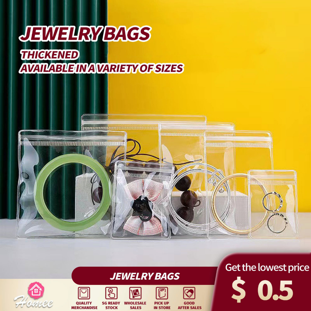 SG Transparent Small Ziplock Plastic Bags Jewelry Bag Reclosable