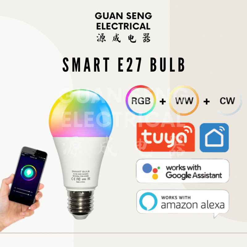 Sg Stock E Wifi Smart Led Bulb Rgb C W Dimmable W Works With